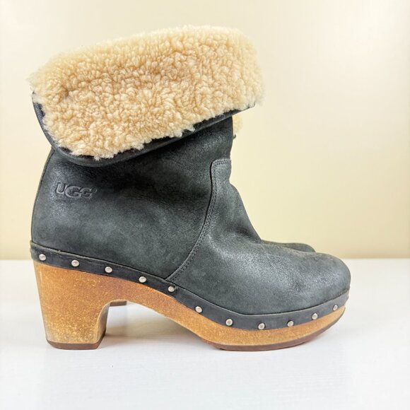 EUC UGG Lynnea Short Boots Cuff Clog Boots - Picture 3 of 14